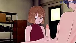 Ai Haibara and Kazuha Toyama in Wild Detective Conan Hentai Sex Scene