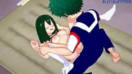 Ochako and Himiko intense 3P sex!