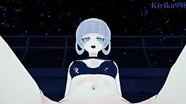 Nazuna Nanakusa has intense sex in call of the night hentai