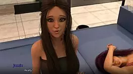 Three Girls Try To Knock John Off His Feet In Homemade Anime Fun