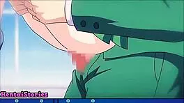 This horny teen is getting her pussy stuffed with a massive cock while playing