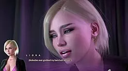 two perfect asses take on huge white cock in 3d