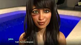 Wvm 144 relaxes by the pool with Cedey.