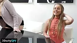 desperate nannies caught stealin suck boss cock to avoid jail, ugh help