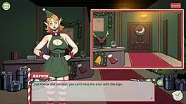 i can't believe this claus secret surprise xmas hentai game with naughty elf and sexy santa wife, it's so hot!