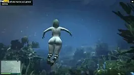 Playing GTA V with nude mod in story mode 😎