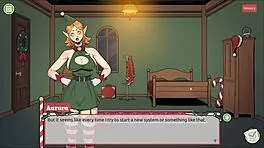 i can't believe this claus secret surprise xmas hentai game with naughty elf and sexy santa wife, it's so hot!