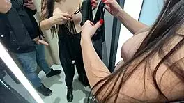 i asked the store clerk to give me a blowjob in the fitting room amateur, feeling so naughty