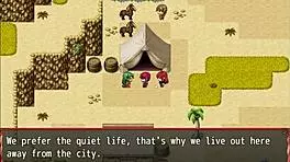 In Harem in Another World hentai game episode 10, the nun experiences her first blowjob and receives a facial cumshot.