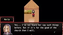 Harem hentai game teaches naive nun blowjob skills with huge tits and cock