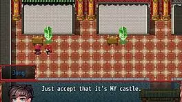 Harem hentai game teaches naive nun blowjob skills with huge tits and cock