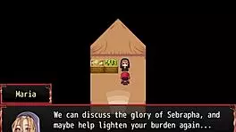 In Harem in Another World hentai game episode 10, the nun experiences her first blowjob and receives a facial cumshot.