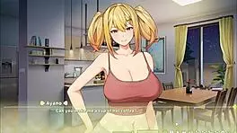 Summer clover harem hentai game ep 3 blonde nun have an orgasm while doing a rough blowjob