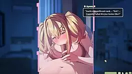 Summer clover harem hentai game ep 3 blonde nun have an orgasm while doing a rough blowjob