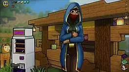 merchant getting fucked by that huge futanari cock in hornycraft