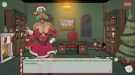 claus secret xmas hentai game ep 3 mrs santa teases with underskirt anal plug in 3d 😈