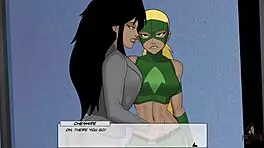 I’m so hooked on Cheshire and Artemis from DC Comics having steamy playtime.