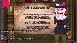 in the hentai game ceres and the contract guild the massage chair makes the petite witch cry with pleasure