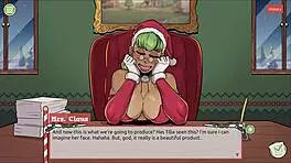 Claus Secret Surprise Xmas Hentai Game Ep 5 Femboy Cum All Over Santa Elf Cute Face