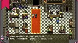 in the hentai game ceres and the contract guild the massage chair makes the petite witch cry with pleasure