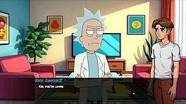 Morty's sister squirts in shower hentai game parody