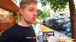 teenie gets juicy cum in mouth in athens sex vlog 😏