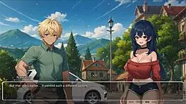 horny girlfriend rips his shirt off in the romance game