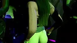 Lustful Student at Club: 3D Animation with Big Assets