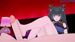 Qingyi and Burnice White dive into intense 3D hentai sex with big tits and creampie action