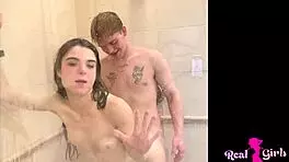 Gorgeous Teen Megan Marx Fucked Roughly Like a Toy in Shower Quickie