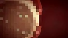 Glory hole action through stepsister's wall in hentai cartoon.