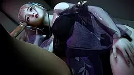 3d cute blonde babe bangs big dick stranger hard