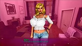 Curvy stepmom's friend milf in hentai game