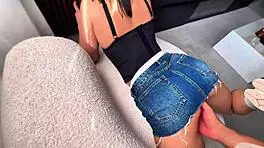 i caught my stepsis watching hentai n gave her a big creampie