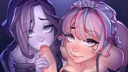 Harem in Another World Hentai Game Ep 19: Ghost and Maid Double Contest