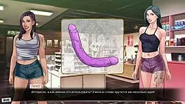 Intense anime hentai double anal assfucking with submissive black slut