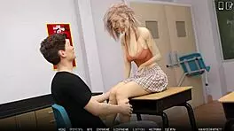 friend at university gives blowjob in anime game part 20