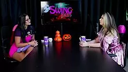 Raphaela Savanah in Sheer Red Halloween Fetish