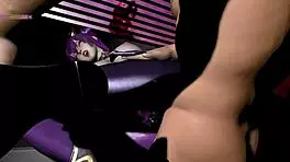 zi yan takes on a massive cock in a masked 3d animation scene