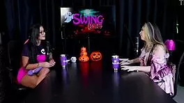 Raphaela Savanah in Sheer Red Halloween Fetish