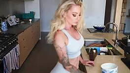 Isabelle Deltore's intense threesome with stepmom and fit Kitty, featuring monster cocks and orgasms