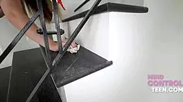 Mind-Controlled Teen 18+ Maid Bent Over for Doggy in California Fantasy