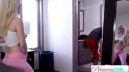 Horny Megan Holly bounces on stepdad's dick by poolside until creampie