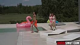 Damn! Step Nieces Banged Hard in Foursome by Step Uncle