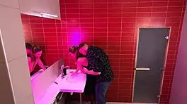Hidden Cam Captures Wild Fucking with Strangers in Night Club Public Toilet