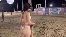 Fucking the young 18+ tattooed emo girl hard after carnival in public bathroom