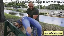 Petite Blondie Teen 18+ Seduced Near The Lake By Muscular Bald Dude - Joey White Jmac