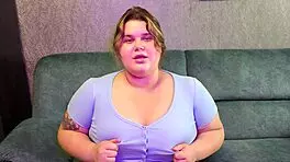 bbw student teases teacher with big boobs and hand motions, rips buttons 😏