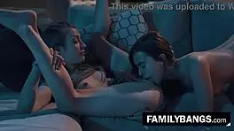 Karla kush and jill kassidy share passionate kisses and licks petite pussies in lesbian masturbation session