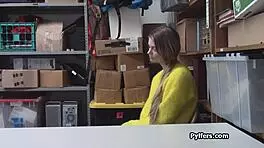 Casual-Narrative Big tit Russian shoplifter got caught and screwed hard